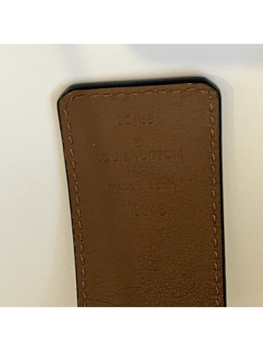 Louis Vuitton Ceinture LV Initial Pyramid Monogram Illusion Leather Belt Black - Picture 7 of 12